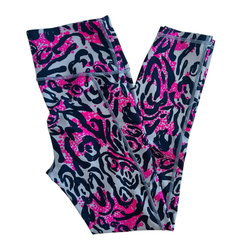 Under Armour  Vibrant Pink and Gray Patterned Leggings